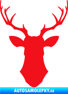 Samolepka Jelen trofej 001 červená