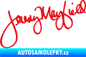 Samolepka Podpis Jeremy Mayfield  červená