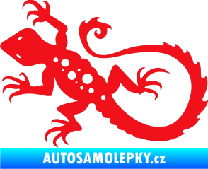Samolepka Ještěrka 012 levá červená