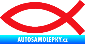 Samolepka Jesus rybička 002 křesťanský symbol červená