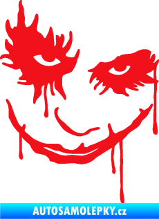 Samolepka Joker 003 pravá tvář červená