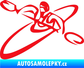 Samolepka Kajakář 001 levá červená