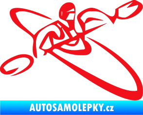 Samolepka Kajakář 001 pravá červená