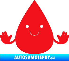 Samolepka Kapka 001 veselá červená