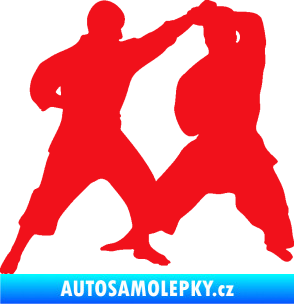 Samolepka Karate 013 levá souboj červená
