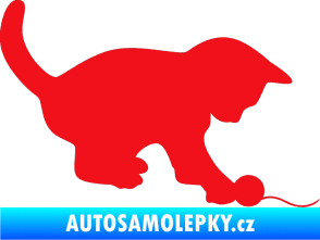 Samolepka Kočka 002 pravá červená
