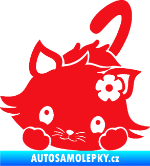 Samolepka Kočka 012 levá červená
