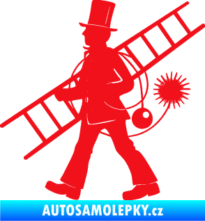 Samolepka Kominík 001 levá červená
