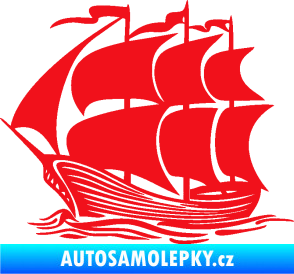 Samolepka Koráb 002 levá červená