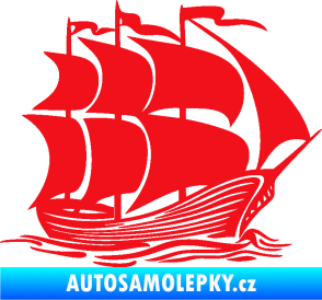 Samolepka Koráb 002 pravá červená