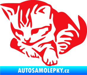 Samolepka Koťátko 003 levá červená