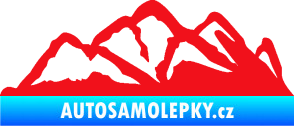 Samolepka Krajina hory 013 pravá červená