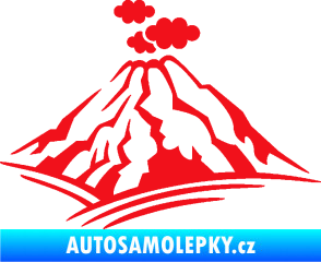 Samolepka Krajina hory 018 pravá červená