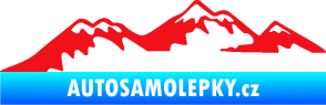 Samolepka Krajina hory 020 levá červená
