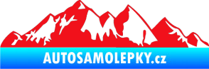 Samolepka Krajina hory 021 levá červená