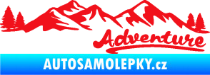 Samolepka Krajina hory 028 pravá červená