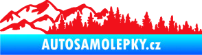 Samolepka Krajina hory 030 levá červená