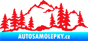 Samolepka Krajina hory 033 pravá červená