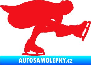 Samolepka Krasobruslení 007 pravá krasobruslařka červená