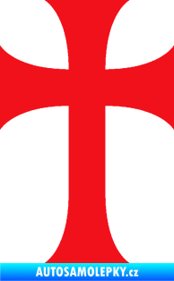 Samolepka Křesťanský kříž 002 červená