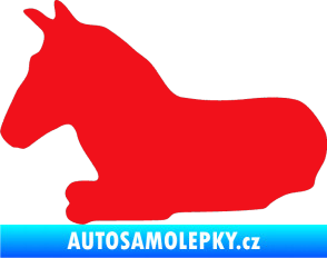 Samolepka Kůň 017 levá ležící červená