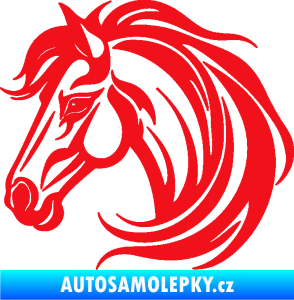 Samolepka Kůň 103 levá hlava červená