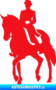 Samolepka Kůň drezura levá červená