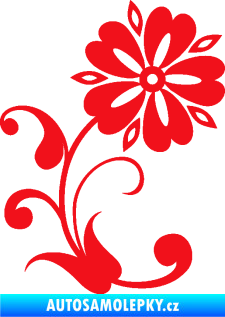 Samolepka Květina dekor 001 pravá červená