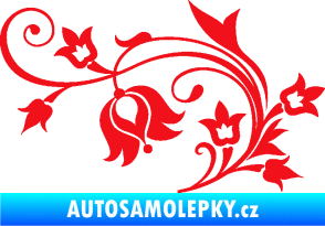 Samolepka Květina dekor 002 levá červená