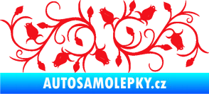 Samolepka Květina dekor 010 pravá růžičky červená