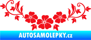 Samolepka Květina dekor 045 levá ibišky červená