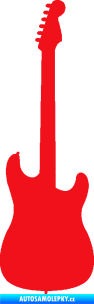 Samolepka Kytara elektrická červená