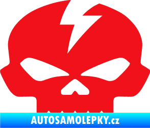 Samolepka Lebka 001 levá červená