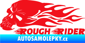 Samolepka Lebka 051 levá rough rider červená