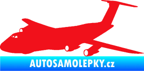 Samolepka Letadlo 008 levá červená