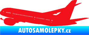 Samolepka Letadlo 009 levá červená