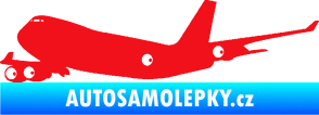 Samolepka Letadlo 012 levá červená