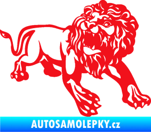 Samolepka Lev 006 pravá červená