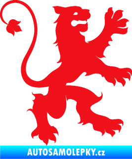 Samolepka Lev heraldika 002 pravá červená