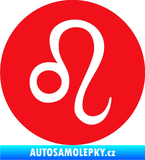 Samolepka Lev zvěrokruh 001 - horoskop červená