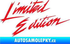 Samolepka Limited edition 001 červená