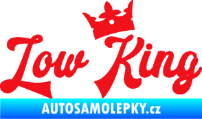Samolepka Low King 001 nápis král červená