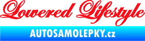 Samolepka Lowered lifestyle nápis červená