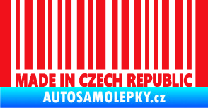 Samolepka Made in Czech republic čárový kód červená