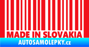 Samolepka Made in Slovakia čárový kód červená