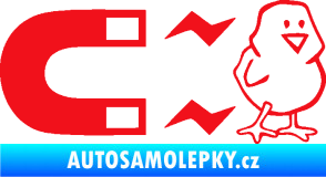 Samolepka Magnet na ptáky pravá červená