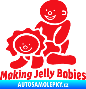 Samolepka Making jelly babies červená