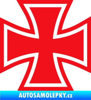 Samolepka Maltézský kříž 001 červená