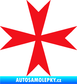 Samolepka Maltézský kříž 002 červená