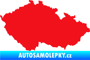 Samolepka Mapa České republiky 001  červená